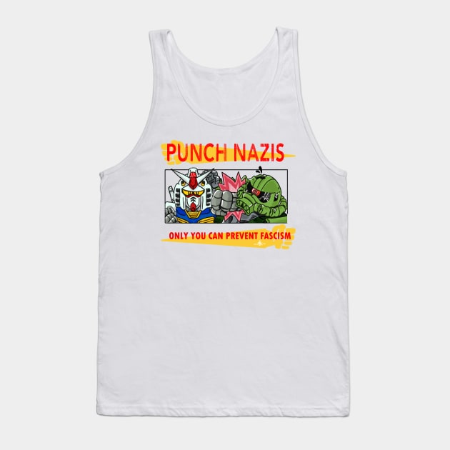 PUNCH NAZIS (Gundam ver) Tank Top by Okay o_Random_Shop